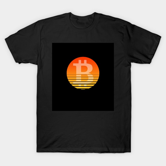 Bitcoin sunset T-Shirt by gungsan